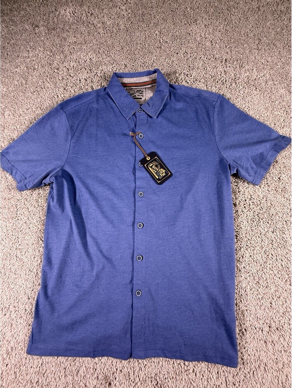 NWT Weatherproof Frontier Golf Polo Blue Size Medium